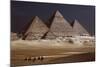 Egypt, Cairo, Pyramids of Gizeh by Night-Catharina Lux-Mounted Photographic Print