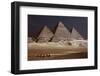 Egypt, Cairo, Pyramids of Gizeh by Night-Catharina Lux-Framed Photographic Print