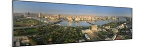 Egypt, Cairo, River Nile and City Skyline Viewed from Cairo Tower, Panoramic View-Michele Falzone-Mounted Photographic Print