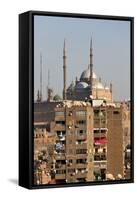 Egypt, Cairo, View from Mosque of Ibn Tulun on Old Town and Citadel-Catharina Lux-Framed Stretched Canvas