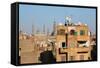 Egypt, Cairo, View from Mosque of Ibn Tulun on Old Town Facades-Catharina Lux-Framed Stretched Canvas
