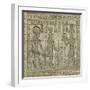 Egypt, Dandarah, Temple of Hathor, Relief of Pharaoh Offering to Gods Hathor and Horus-null-Framed Giclee Print