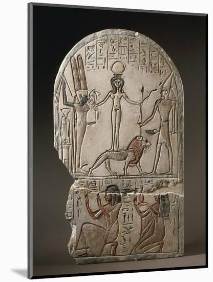 Egypt, Deir El-Medina, Stele Dedicated to the Qetesh Goddess by the Scribe Ramose-null-Mounted Giclee Print