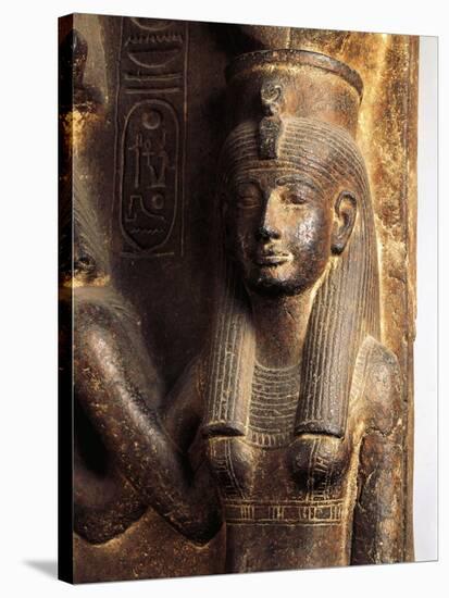 Egypt, Detail of Goddess Mut from Statuary Group Representing Pharaoh Ramesses II-null-Stretched Canvas