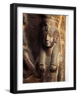 Egypt, Detail of Goddess Mut from Statuary Group Representing Pharaoh Ramesses II-null-Framed Giclee Print