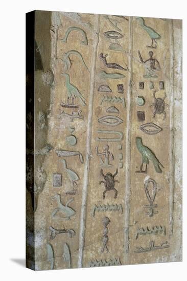 Egypt, El-Moa'Alla, Tomb of Ankhtifi, Detail: Hieroglyphs-null-Stretched Canvas