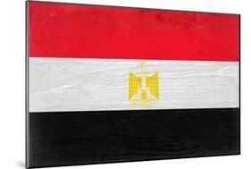 Egypt Flag Design with Wood Patterning - Flags of the World Series-Philippe Hugonnard-Mounted Premium Giclee Print