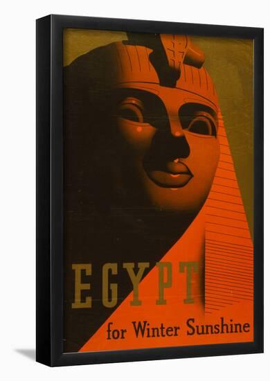 Egypt for Winter Sunshine Travel Vintage Ad Poster Print-null-Framed Poster