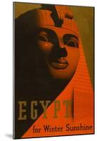 Egypt for Winter Sunshine Travel Vintage Ad Poster Print-null-Mounted Poster