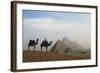 Egypt, Giza, Camel Ride and Giza Pyramid-Claudia Adams-Framed Photographic Print