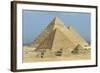 Egypt, Giza Governorate, Giza, Khufu, Khafre and Menkaure Pyramids-null-Framed Giclee Print