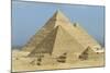 Egypt, Giza Governorate, Giza, Khufu, Khafre and Menkaure Pyramids-null-Mounted Giclee Print
