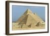 Egypt, Giza Governorate, Giza, Khufu, Khafre and Menkaure Pyramids-null-Framed Giclee Print