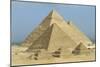 Egypt, Giza Governorate, Giza, Khufu, Khafre and Menkaure Pyramids-null-Mounted Giclee Print