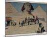 Egypt, Giza, Tourists in Front of Sphinx, 1901-null-Mounted Giclee Print