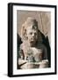 Egypt, Great Temple of Ramses II, Detail of Colossal Sandstone Figure of Ramses II-null-Framed Giclee Print