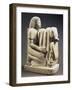 Egypt, Karnak, Temple of Amon, Limestone Statue of Setau, Overseer of Storehouse with Nekhbet Cobra-null-Framed Giclee Print