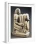 Egypt, Karnak, Temple of Amon, Limestone Statue of Setau, Overseer of Storehouse with Nekhbet Cobra-null-Framed Giclee Print