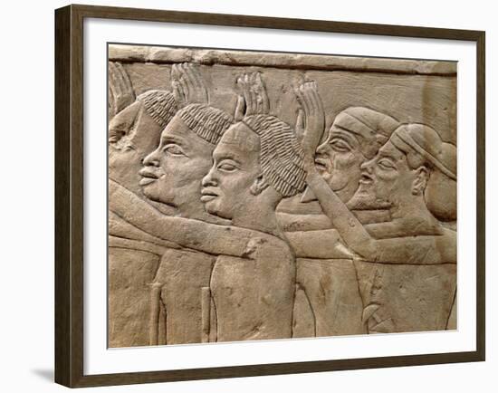 Egypt, Libyans and Nubians from the Tomb of the Commander in Chief and Pharaoh Horemheb-null-Framed Giclee Print