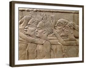 Egypt, Libyans and Nubians from the Tomb of the Commander in Chief and Pharaoh Horemheb-null-Framed Giclee Print