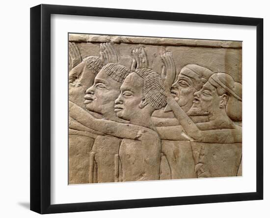 Egypt, Libyans and Nubians from the Tomb of the Commander in Chief and Pharaoh Horemheb-null-Framed Giclee Print