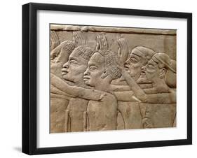 Egypt, Libyans and Nubians from the Tomb of the Commander in Chief and Pharaoh Horemheb-null-Framed Giclee Print