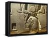 Egypt, Luxor, Ancient Thebes, Assasif Valley, Fragment of Relief Depicting Ramses Ii and Cartouches-null-Framed Stretched Canvas