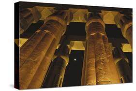 Egypt, Luxor Egypt, Column of Amenophis Iii at Luxor Temple-Claudia Adams-Stretched Canvas