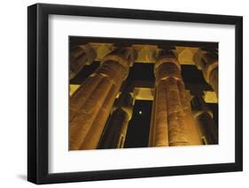 Egypt, Luxor Egypt, Column of Amenophis Iii at Luxor Temple-Claudia Adams-Framed Photographic Print