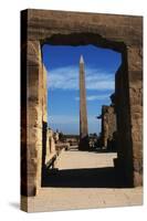 Egypt, Luxor, Great Hypostyle Hall of Karnak and Obelisk of Tutmose-Claudia Adams-Stretched Canvas