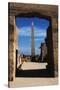 Egypt, Luxor, Great Hypostyle Hall of Karnak and Obelisk of Tutmose-Claudia Adams-Stretched Canvas