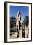 Egypt, Luxor, Karnak, Great Temple of Amon, Courtyard and Colossus of Ramses II-null-Framed Giclee Print