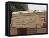 Egypt, Luxor, Karnak, Great Temple of Amon, Hieroglyphs on Architrave-null-Framed Stretched Canvas