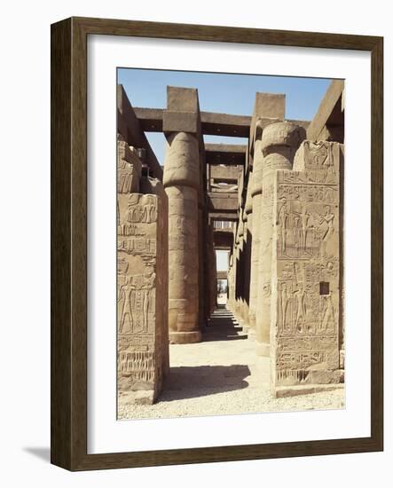 Egypt, Luxor, Karnak, Great Temple of Amon, Hypostyle Hall-null-Framed Giclee Print