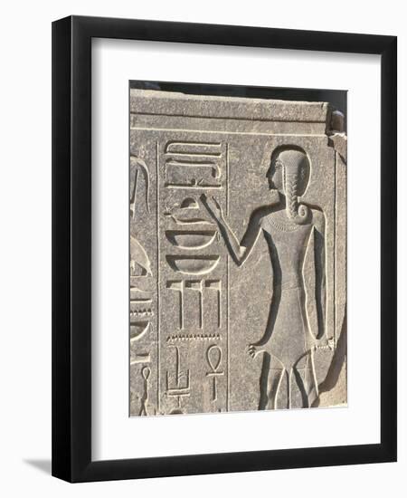 Egypt, Luxor, Karnak, Great Temple of Amon, Relief of Priest of Amon-null-Framed Giclee Print
