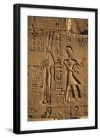 Egypt, Luxor, Stone Reliefs in Amun Temple Enclosure at Temples-Claudia Adams-Framed Photographic Print