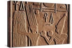 Egypt, Luxor, the God Min in the White Chapel at Karnak Temple-Claudia Adams-Stretched Canvas