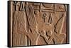 Egypt, Luxor, the God Min in the White Chapel at Karnak Temple-Claudia Adams-Framed Stretched Canvas