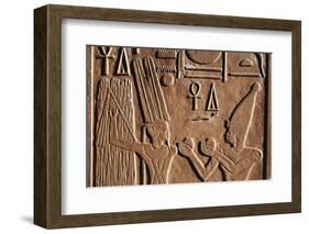 Egypt, Luxor, the God Min in the White Chapel at Karnak Temple-Claudia Adams-Framed Photographic Print