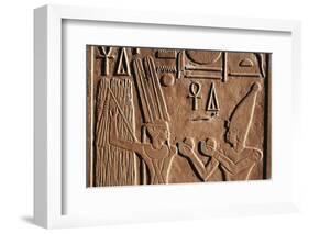 Egypt, Luxor, the God Min in the White Chapel at Karnak Temple-Claudia Adams-Framed Photographic Print