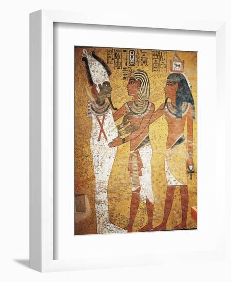 Egypt, Luxor, Thebes, Valley of the Kings, Tutankhamen's Tomb, Detail of the Frescos-null-Framed Giclee Print