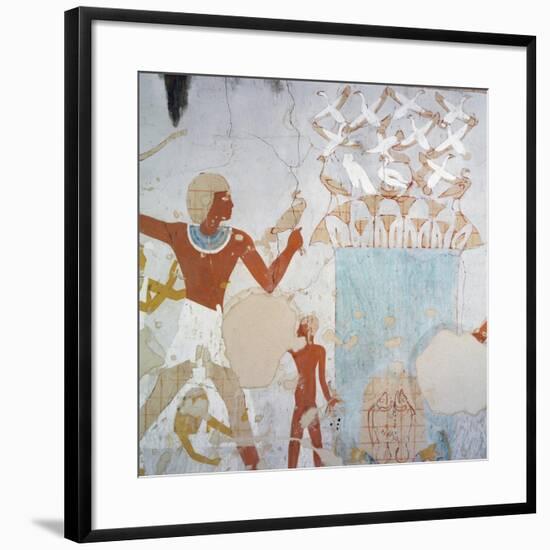 Egypt, Luxor, Tomb of Royal Cupbearer Suemnut, Mural Paintings, Votive Offerings-null-Framed Giclee Print