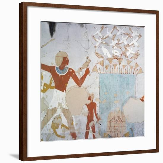 Egypt, Luxor, Tomb of Royal Cupbearer Suemnut, Mural Paintings, Votive Offerings-null-Framed Giclee Print