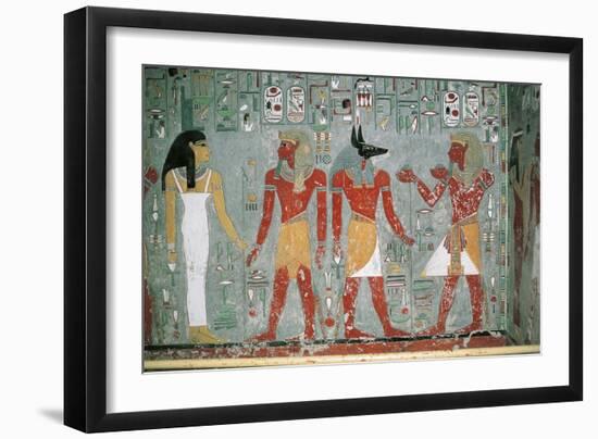 Egypt, Luxor, Valley of the Kings, Tomb of Horemheb, Mural Painting-null-Framed Giclee Print