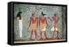 Egypt, Luxor, Valley of the Kings, Tomb of Horemheb, Mural Painting-null-Framed Stretched Canvas