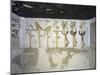 Egypt, Luxor, Valley of the Kings, Tomb of Ramses III, Mural Painting of Heads of Divinities-null-Mounted Giclee Print
