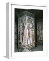 Egypt, Luxor, Valley of the Kings, Tomb of Seti I, Entrance with Frescoes-null-Framed Giclee Print