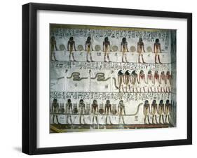 Egypt, Luxor, Valley of the Kings, Tomb of Seti I, Interior Frescoes-null-Framed Giclee Print