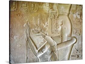 Egypt, Luxor, Valley of the Kings, Tomb of Seti II, Entrance Relief of Ra from Nineteenth Dynasty-null-Stretched Canvas