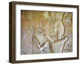 Egypt, Luxor, Valley of the Kings, Tomb of Seti II, Entrance Relief of Ra from Nineteenth Dynasty-null-Framed Giclee Print